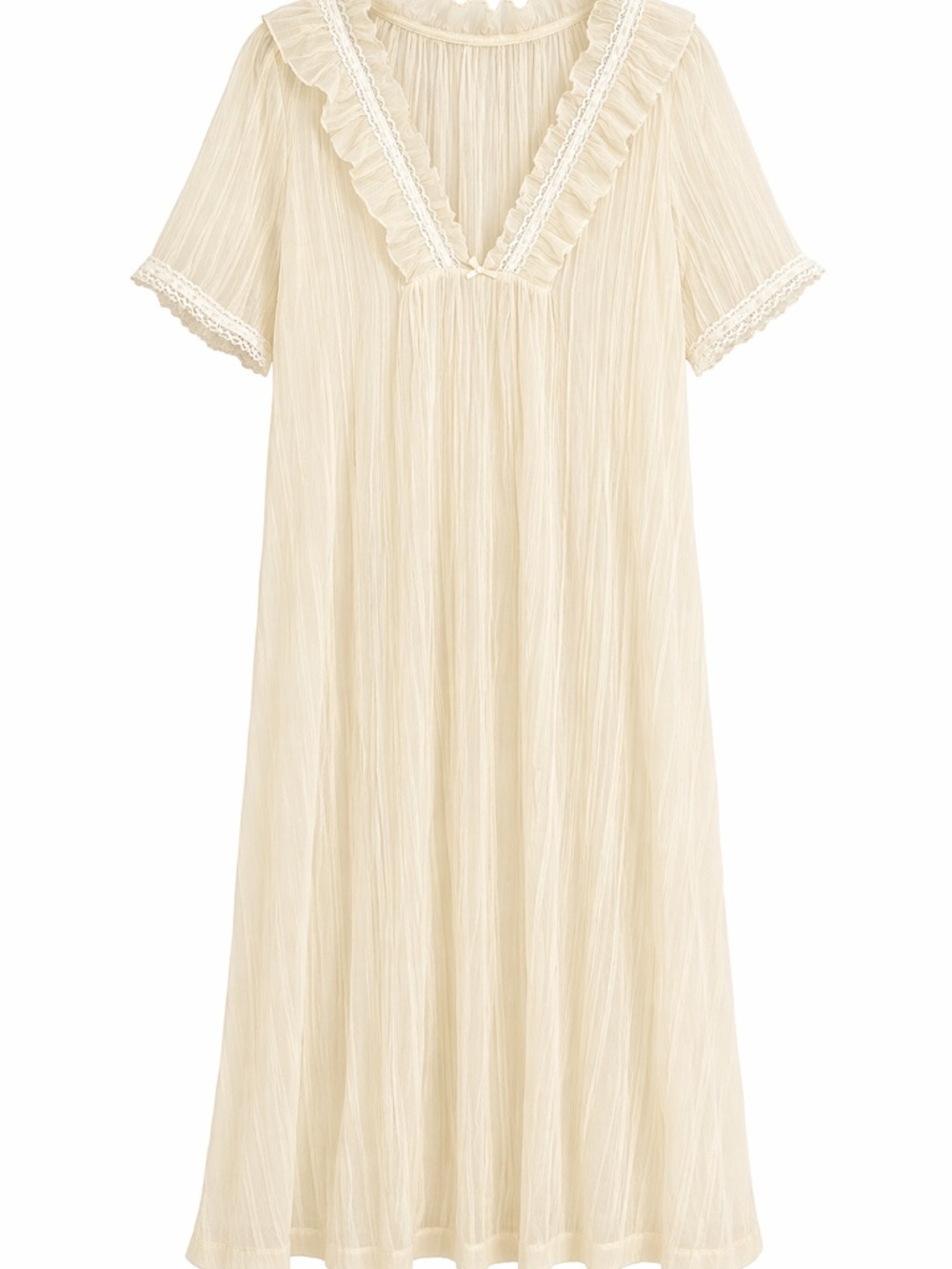 Boho Lace-Trim dress
